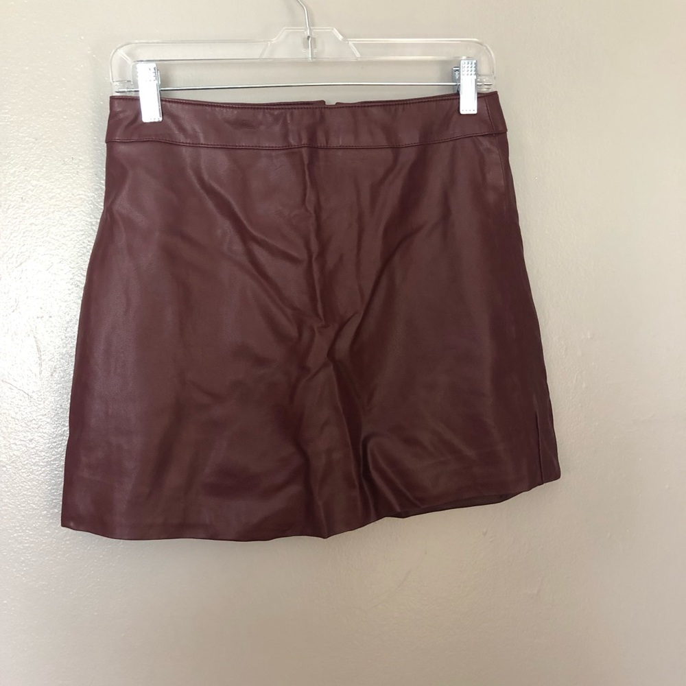 Altar’d State | Burgundy Pleather Skirt